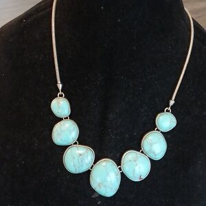 Lucky Brand Silver and Turquoise Necklace